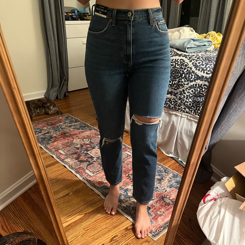 Abercrombie Curve Love Ankle Straight Jeans NWT